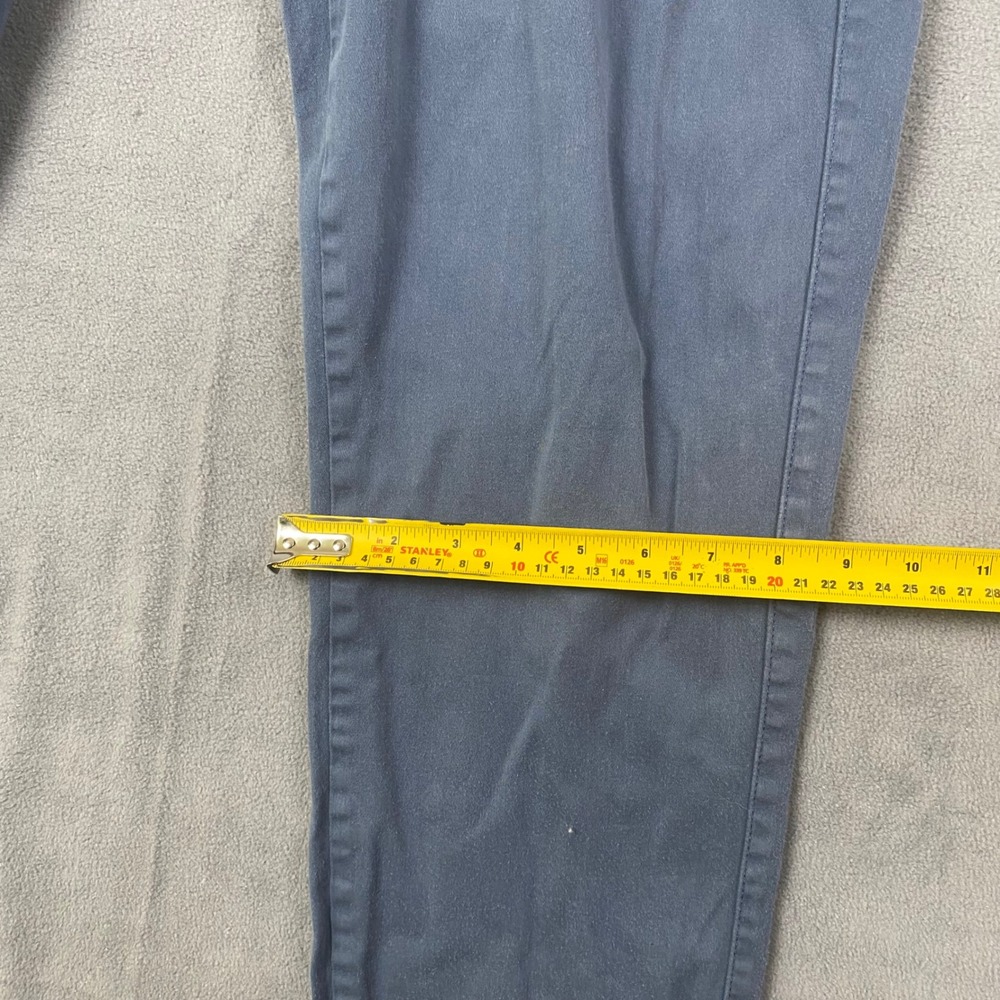 Peter Millar Mens 36 Blue Gray Twill Five Pocket Straight Leg Pants Casual Chino - Picture 7 of 9